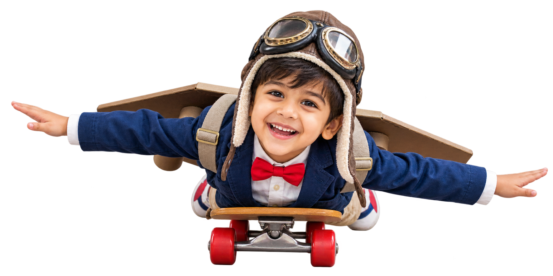 Child flying and exploring